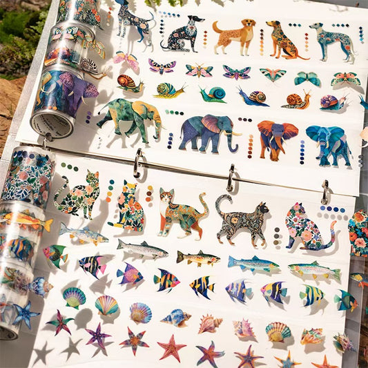 Journal pre-cut PET tape (5cm*2m/roll) Animal