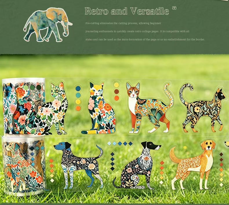 Journal pre-cut PET tape (5cm*2m/roll) Animal