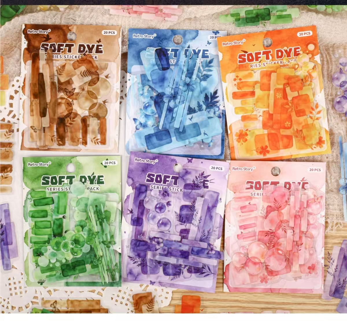 Journal PET sticker packs (20pcs/pack)