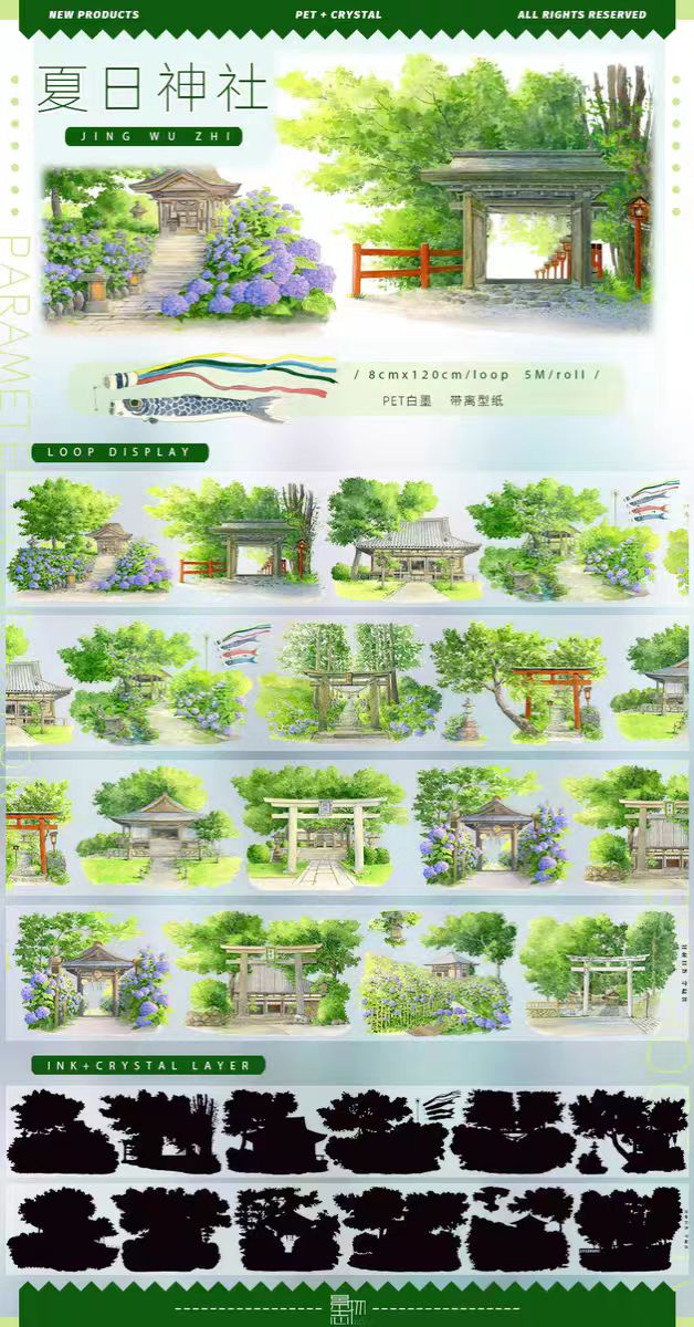 Journal landscape PET tape (5m/roll)