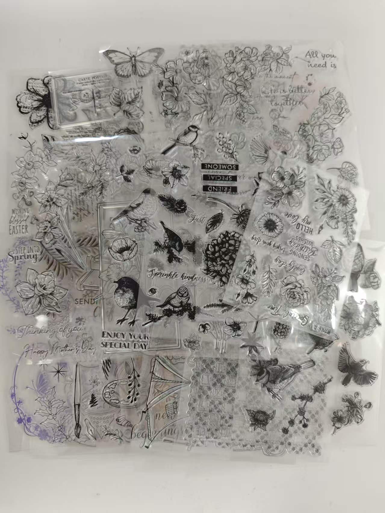 Clear Silicone Stamps Bundle Sale （Random styles, no duplicates）