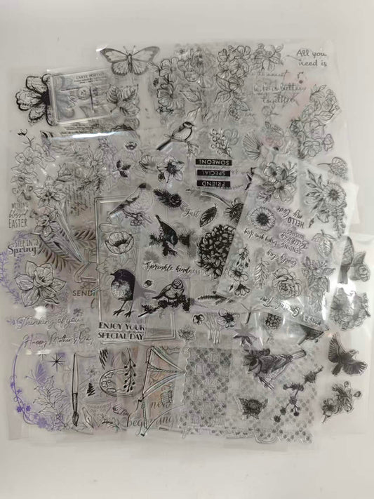 Clear Silicone Stamps Bundle Sale （Random styles, no duplicates）