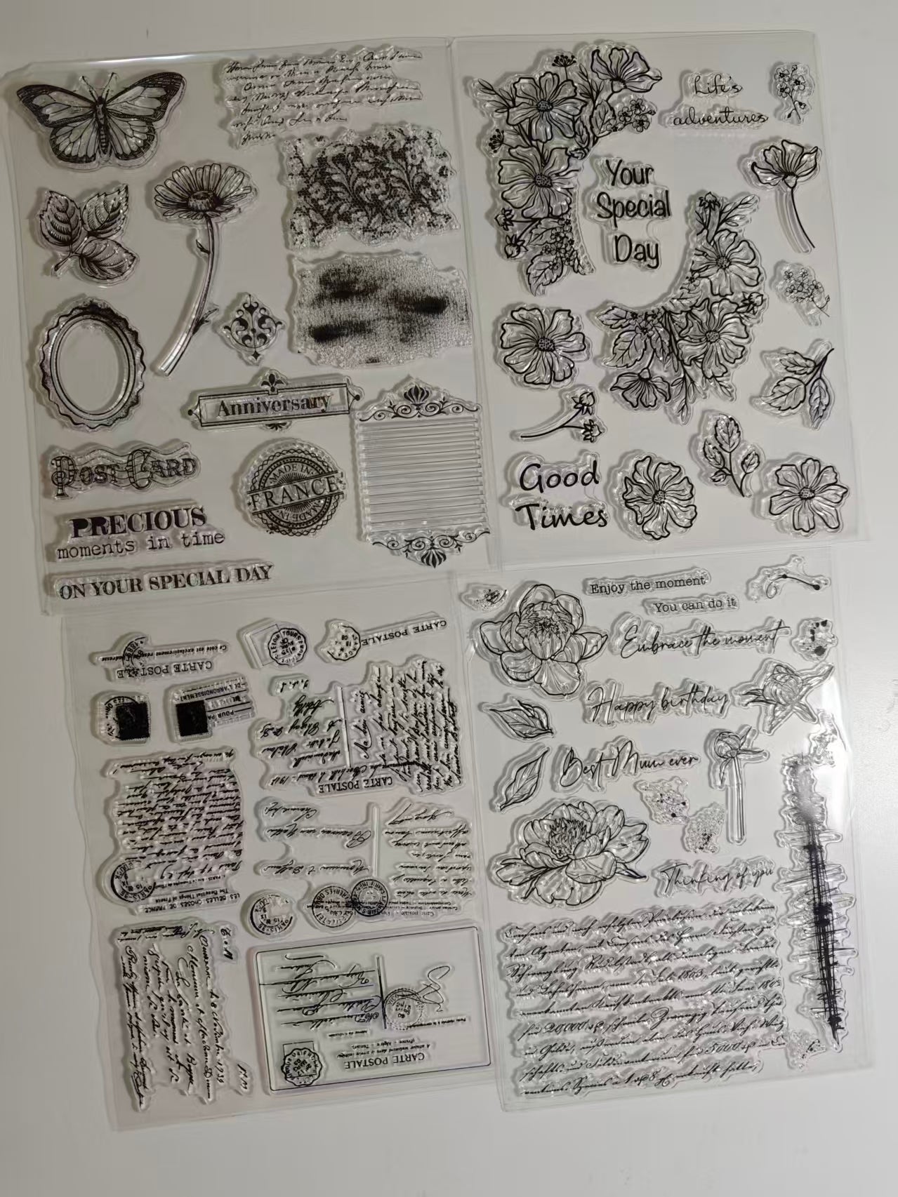 Clear Silicone Stamps Bundle Sale （Random styles, no duplicates）