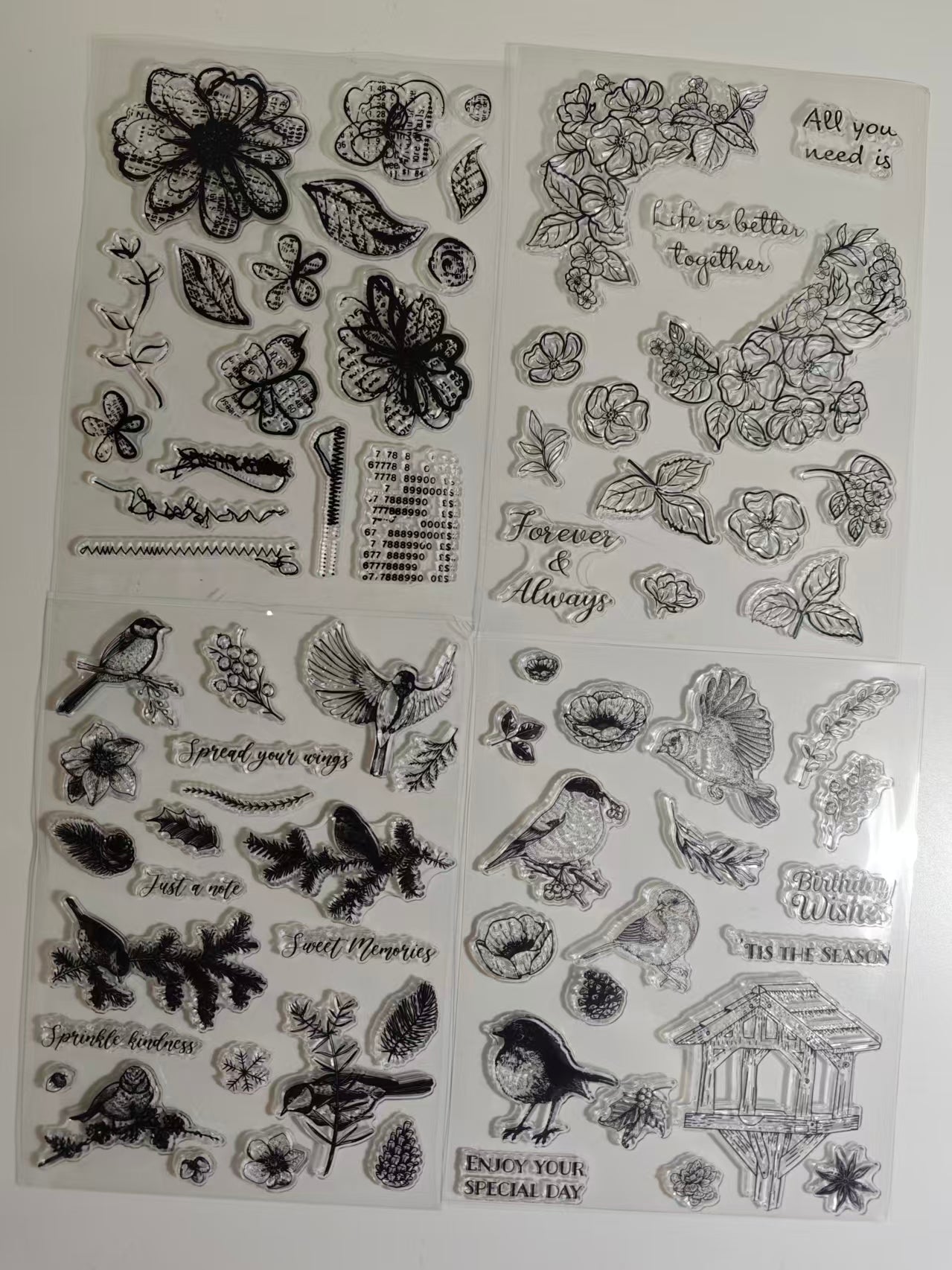 Clear Silicone Stamps Bundle Sale （Random styles, no duplicates）