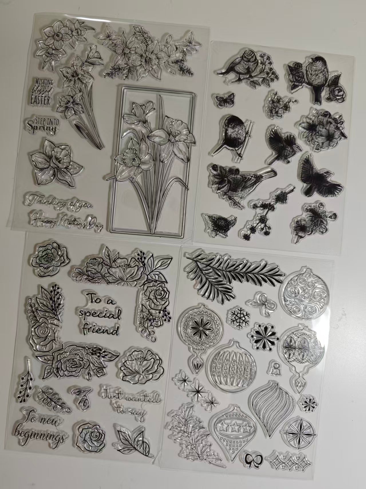 Clear Silicone Stamps Bundle Sale （Random styles, no duplicates）