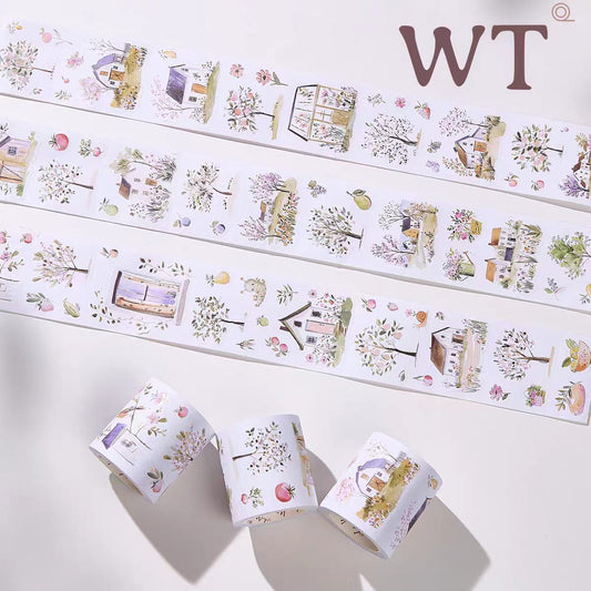 Journal pre-cut tapes (Foil-stamped, writable paper) 5cm*5m/roll