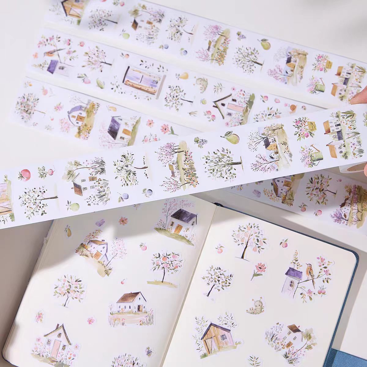 Journal pre-cut tapes (Foil-stamped, writable paper) 5cm*5m/roll