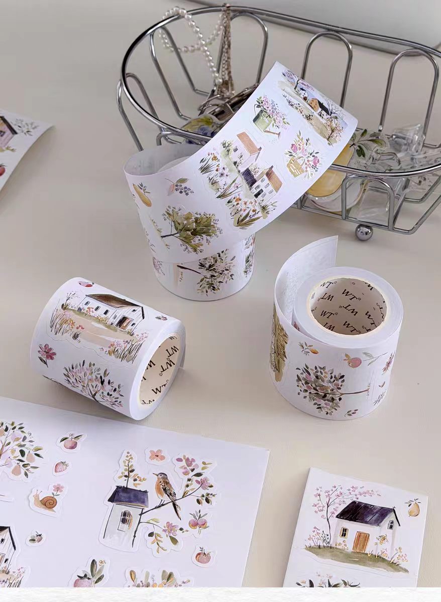 Journal pre-cut tapes (Foil-stamped, writable paper) 5cm*5m/roll