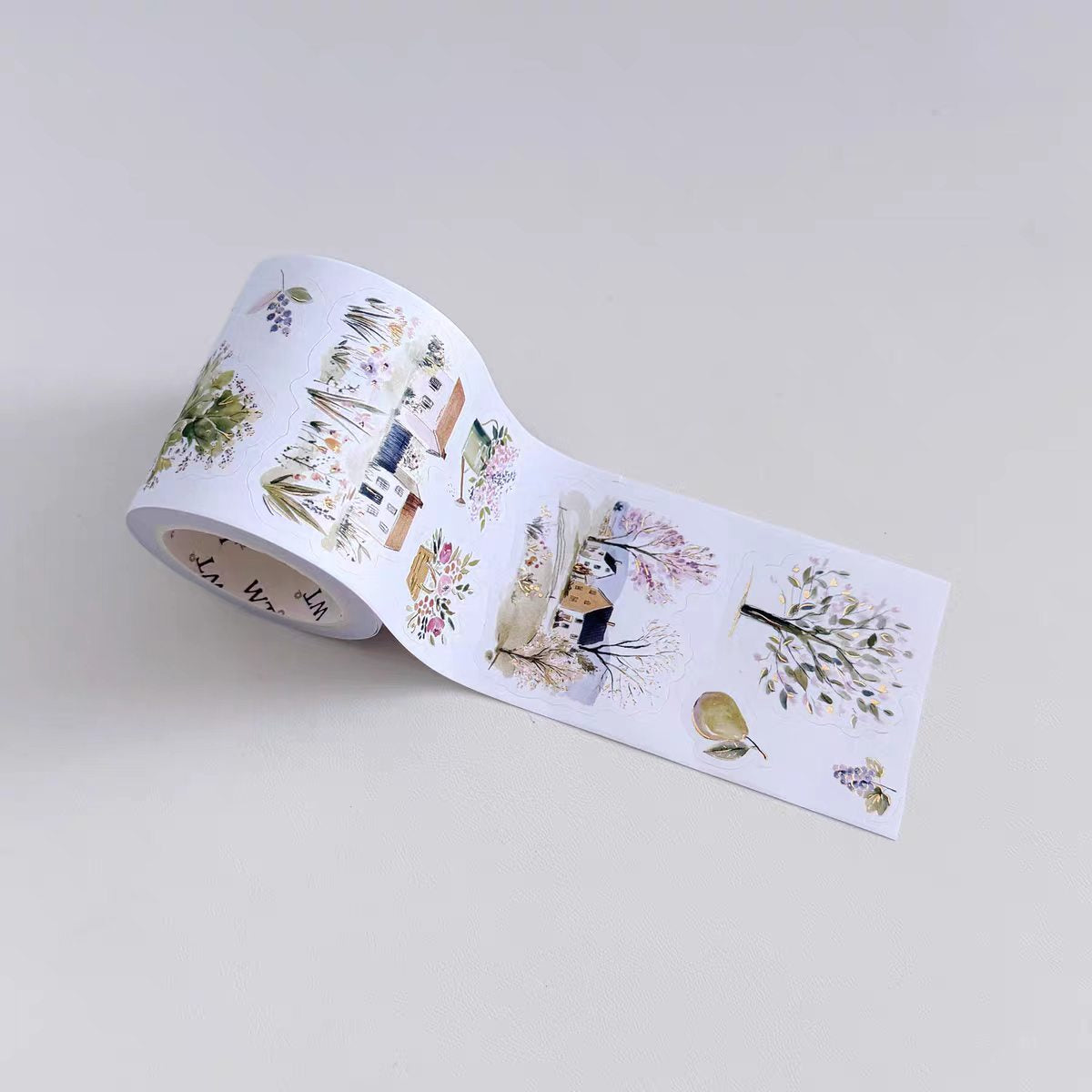 Journal pre-cut tapes (Foil-stamped, writable paper) 5cm*5m/roll