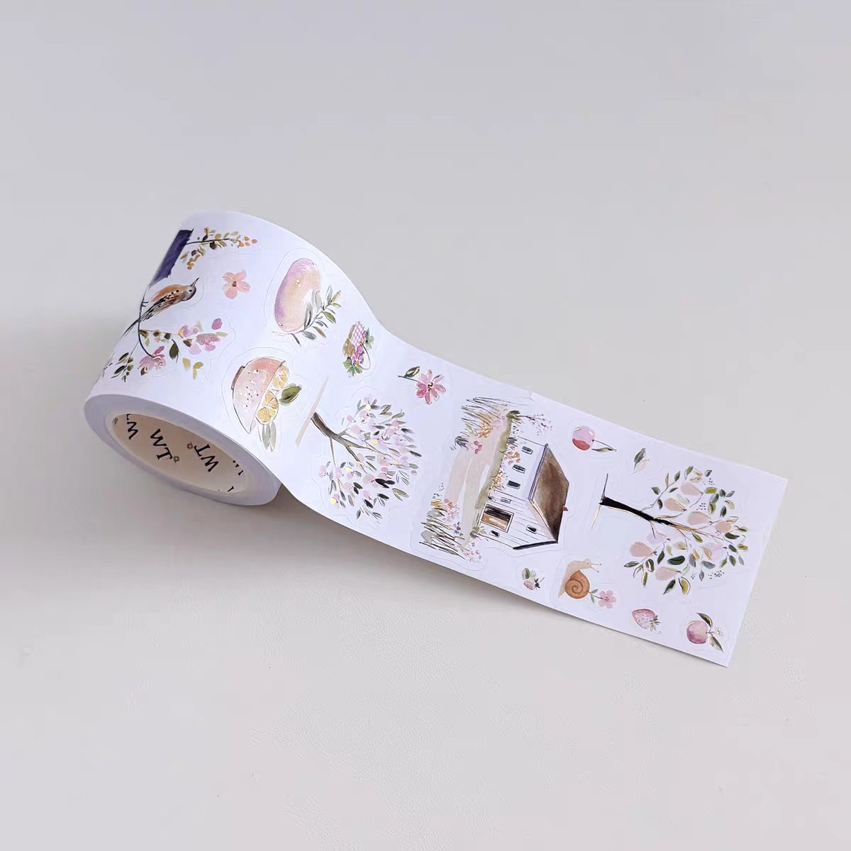 Journal pre-cut tapes (Foil-stamped, writable paper) 5cm*5m/roll