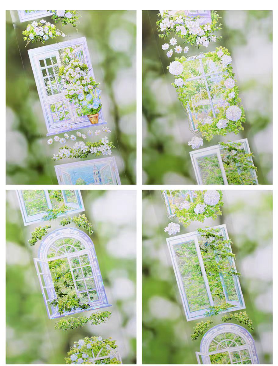 Journal PET tape (5m/roll) Window View of Floral Shadows