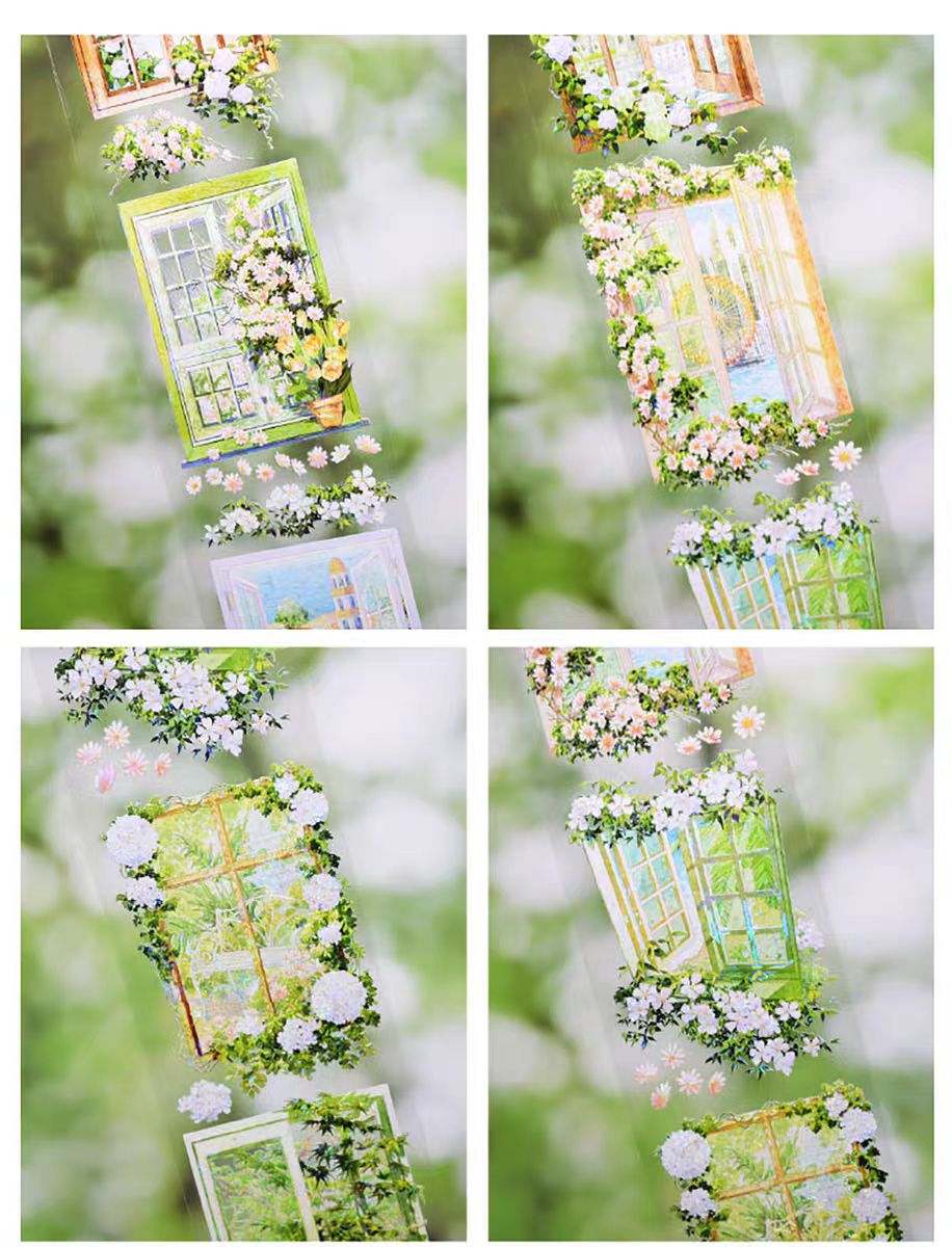Journal PET tape (5m/roll) Window View of Floral Shadows