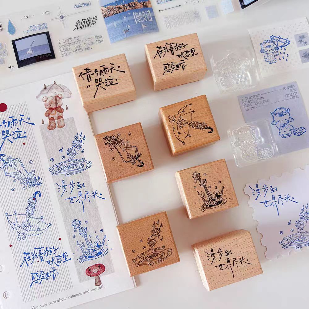 Wooden stamp (3.5*2cm)