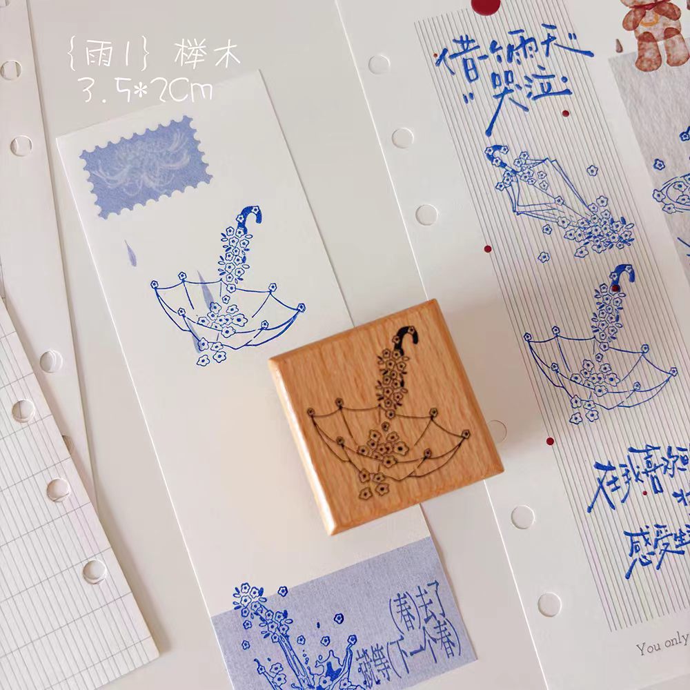 Wooden stamp (3.5*2cm)