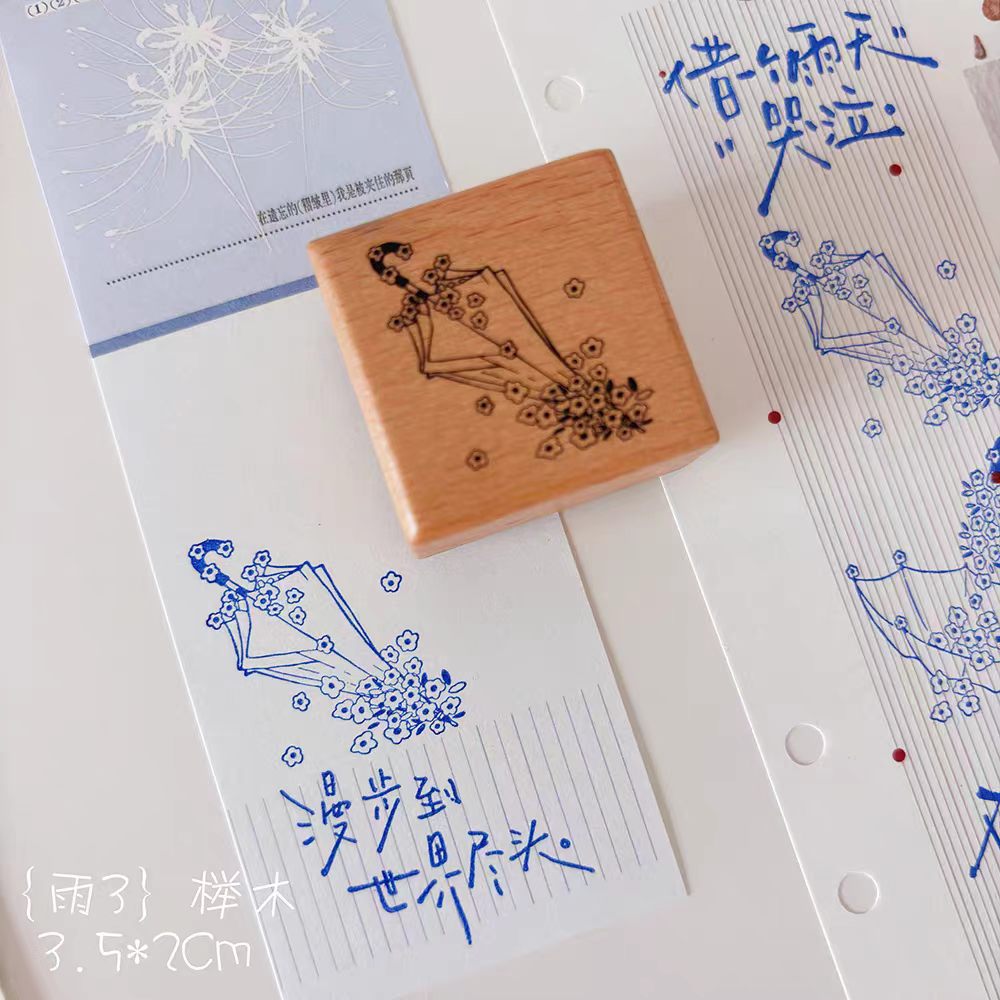 Wooden stamp (3.5*2cm)