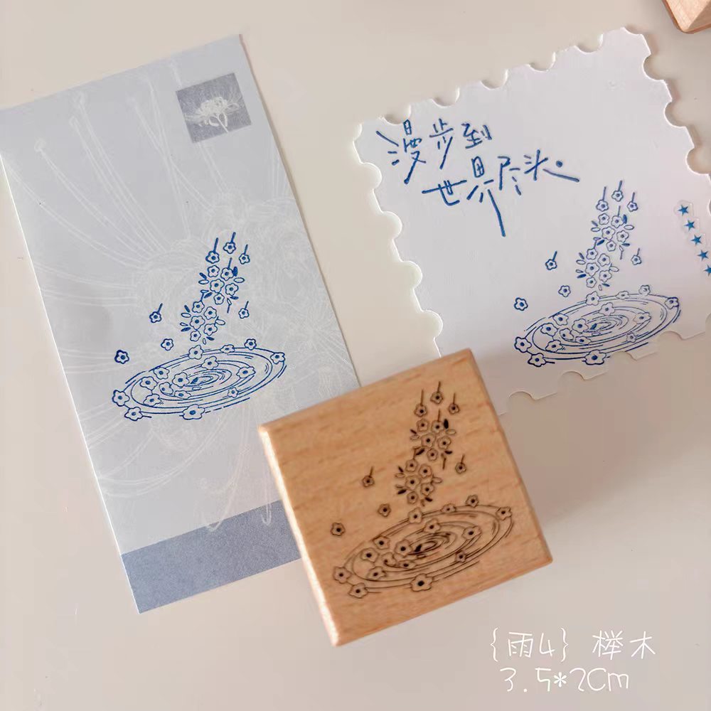 Wooden stamp (3.5*2cm)