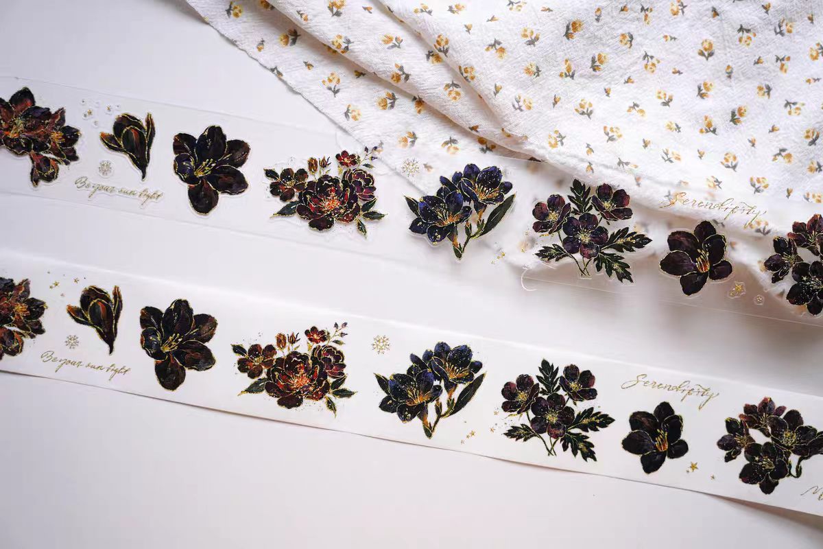 Journal flower pre-cut tape (5cm*5m/roll)