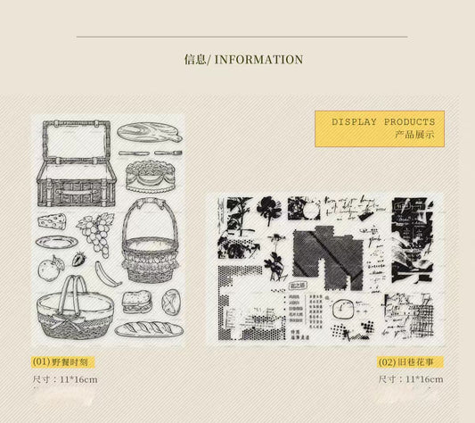 Clear silicone stamps