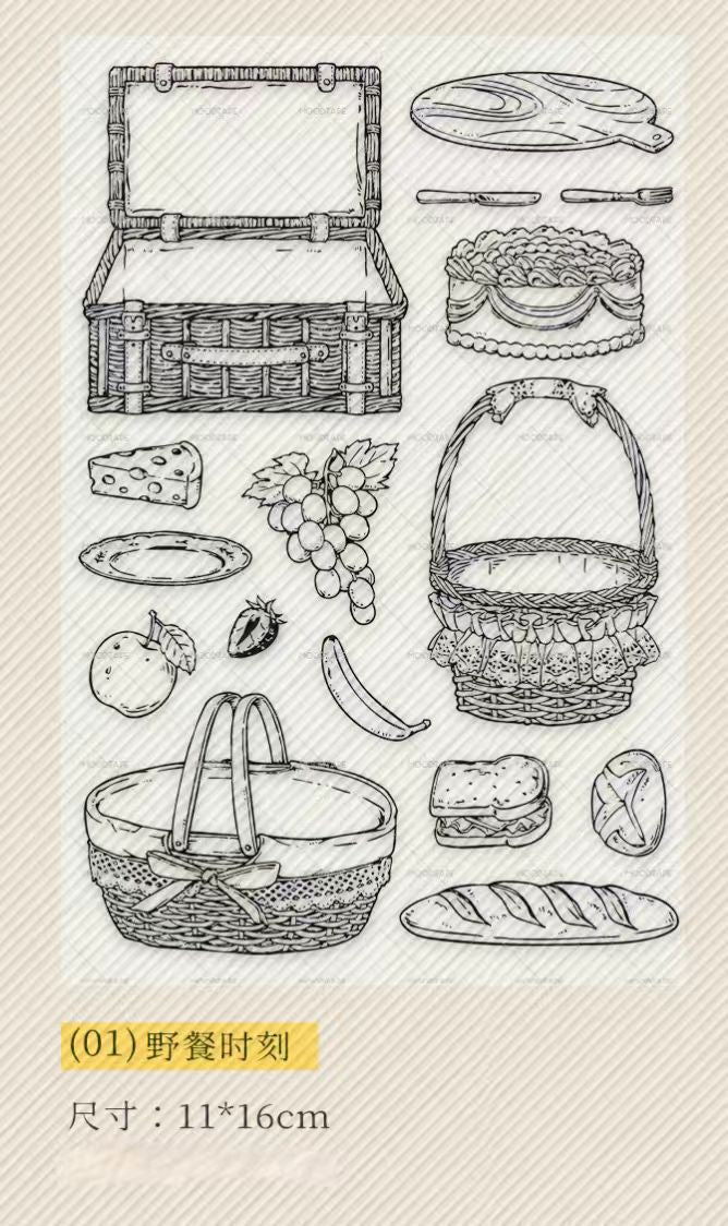 Clear silicone stamps