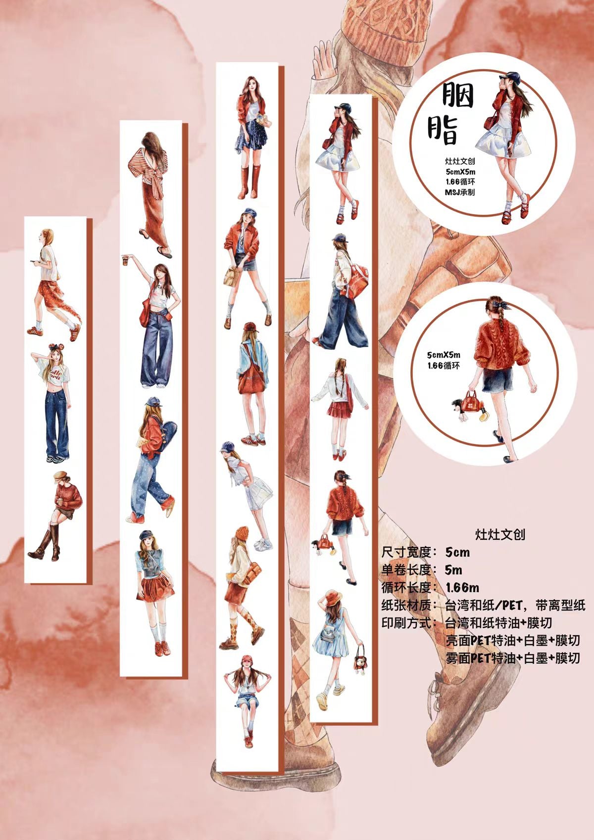 Journal pre-cut tape (Character) 5cm*5/6m