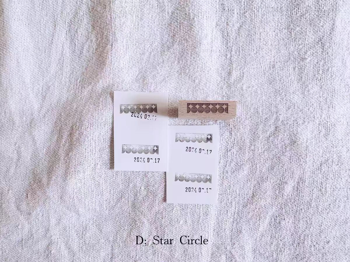 Wooden stamp (Geometries Series) 3.5*1.1cm