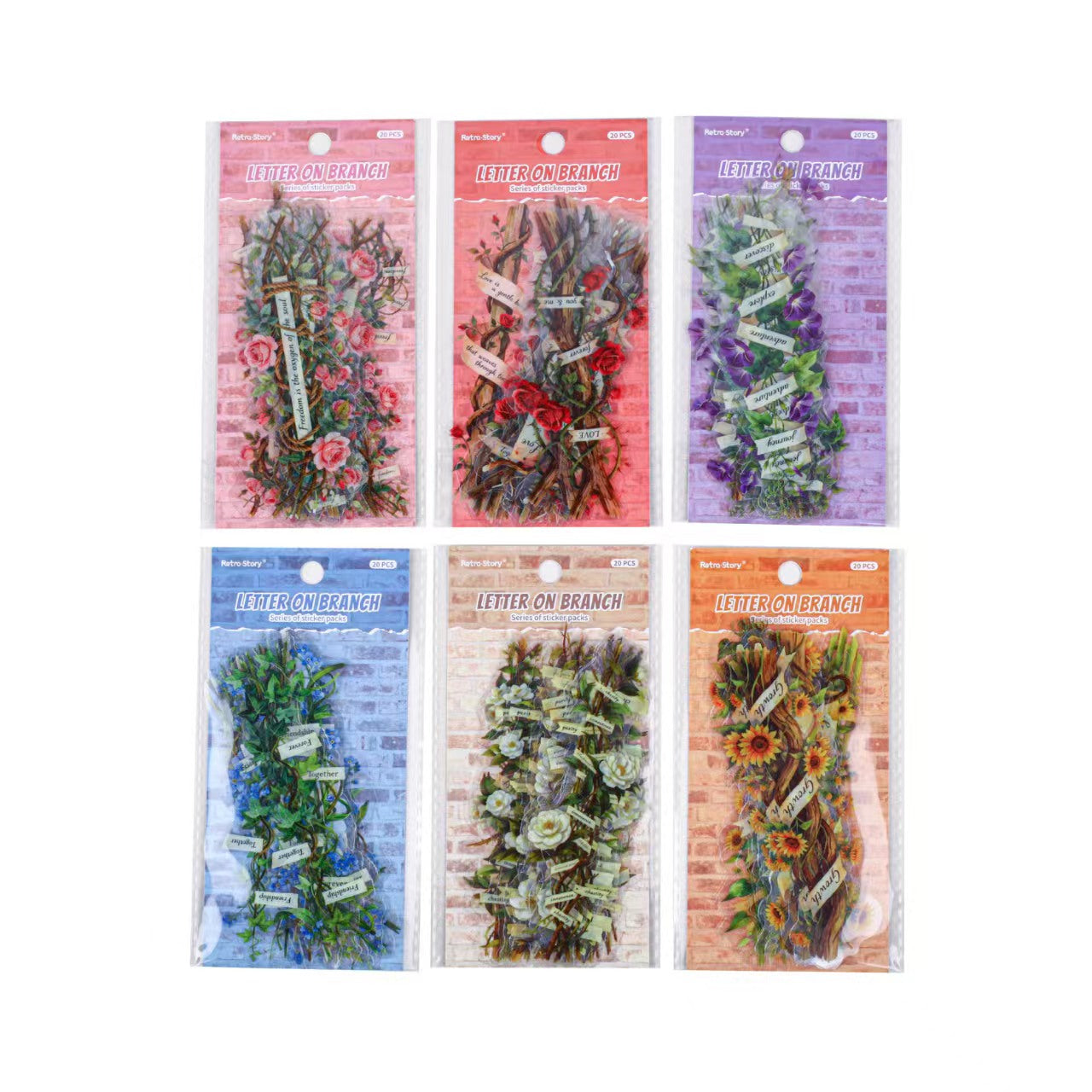 Journal PET sticker packs (flower)