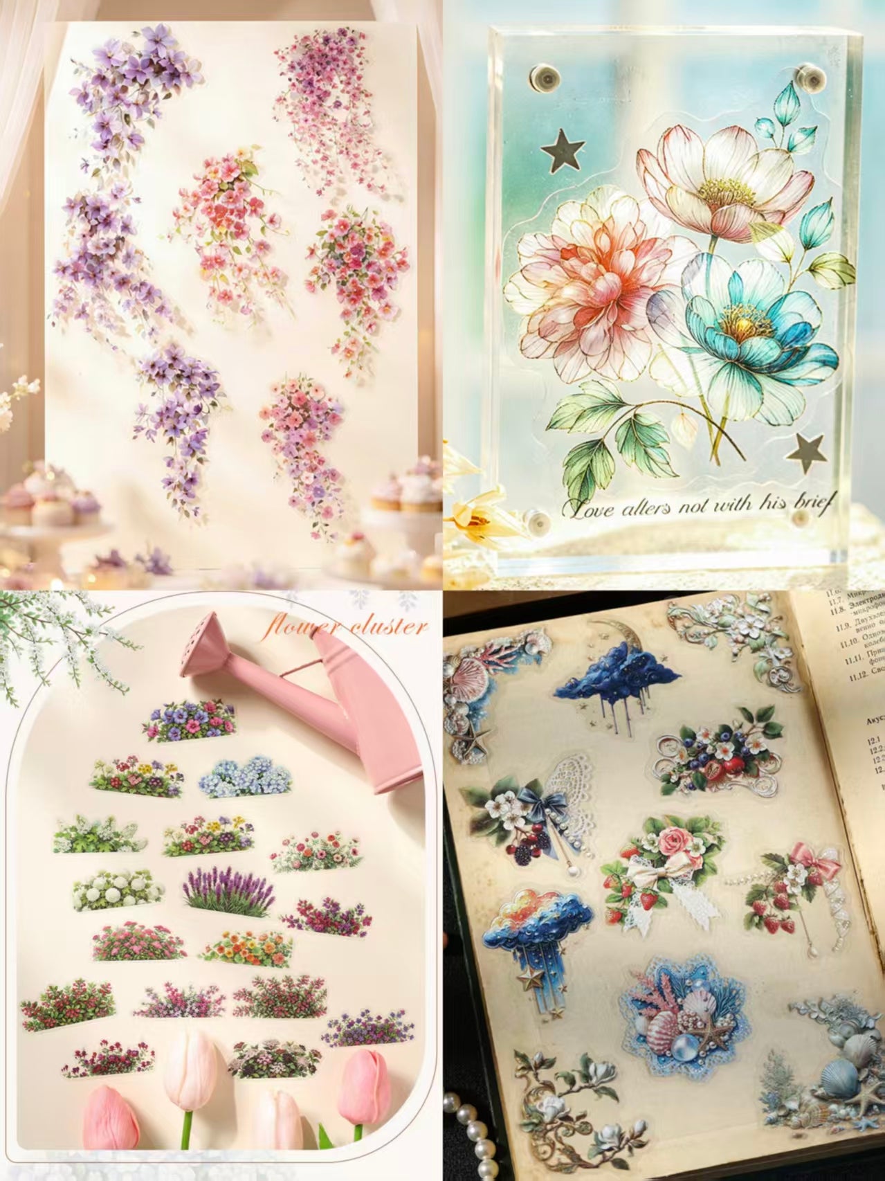 Journal PET sticker packs (flower)