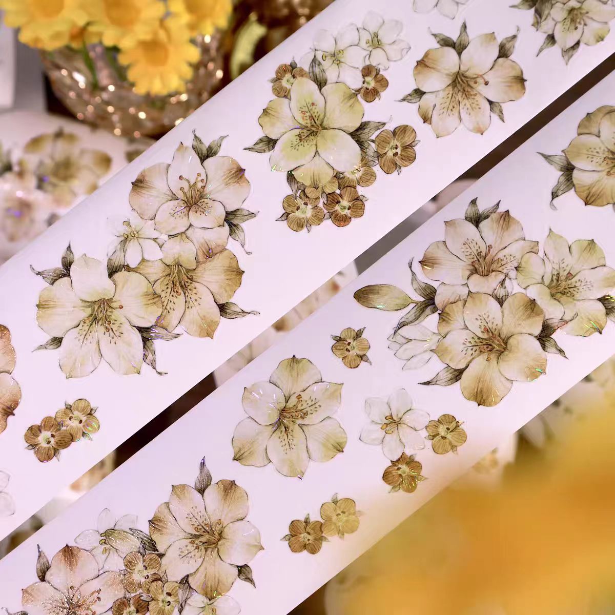 Journal flower pre-cut tape (5m/roll)