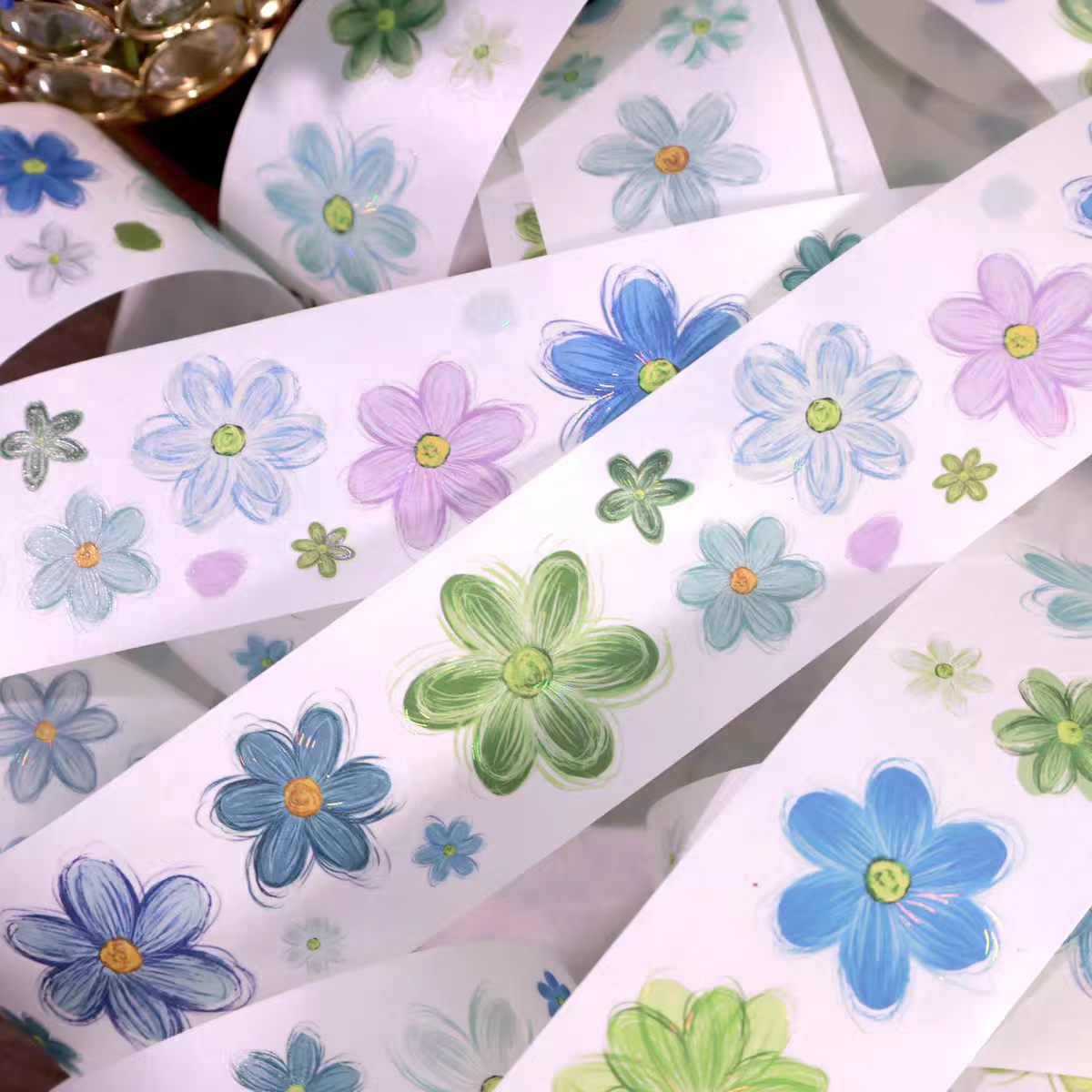 Journal flower pre-cut tape (5m/roll)