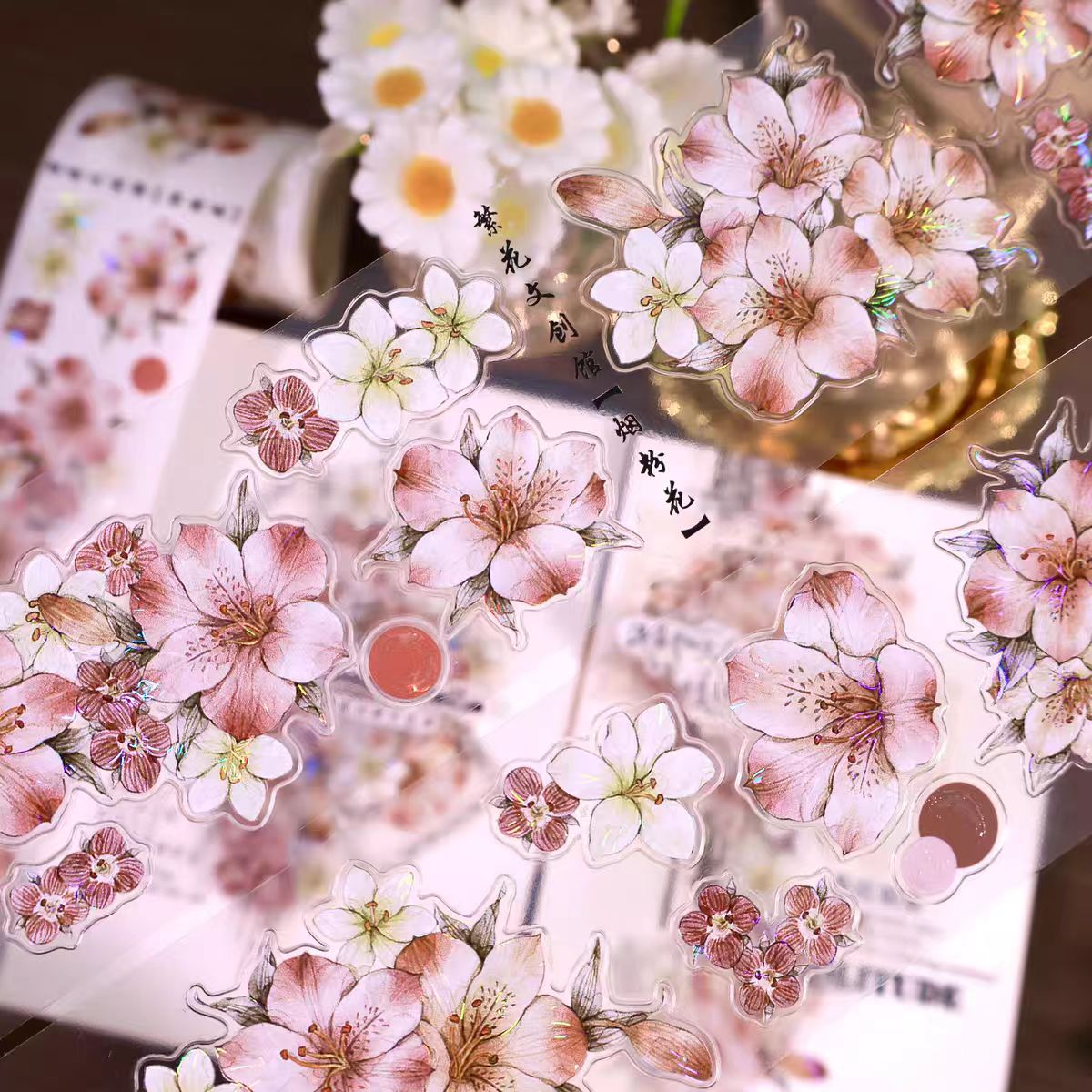 Journal flower pre-cut tape (5m/roll)