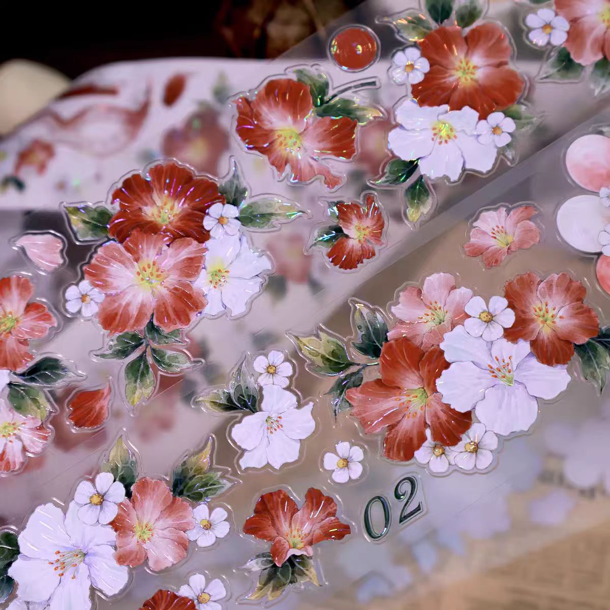 Journal flower pre-cut tape (5m/roll)