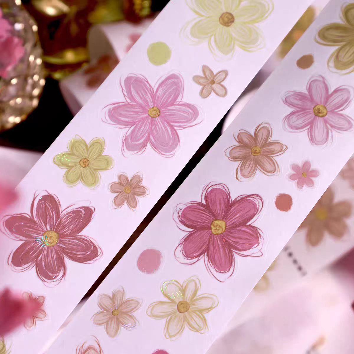 Journal flower pre-cut tape (5m/roll)