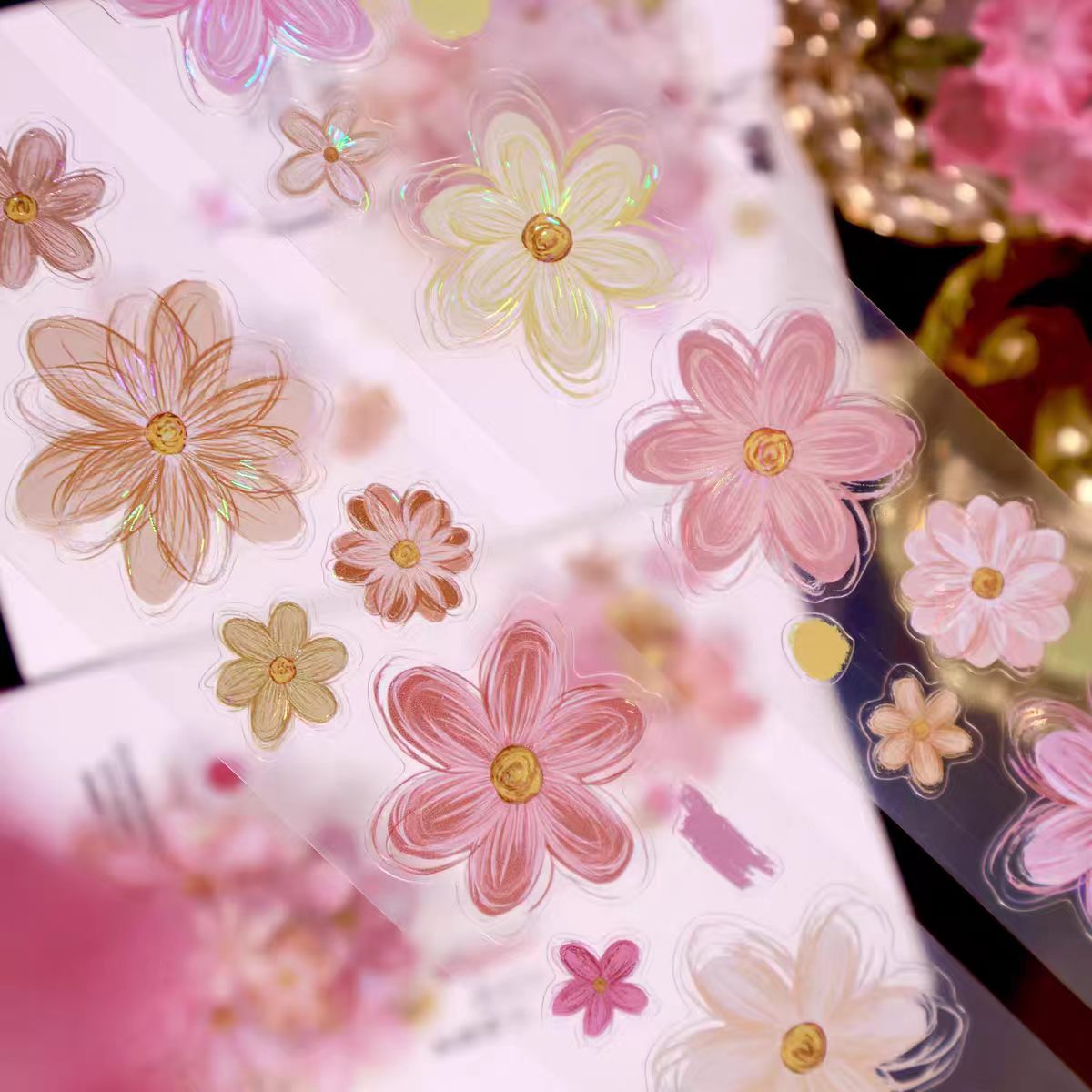 Journal flower pre-cut tape (5m/roll)