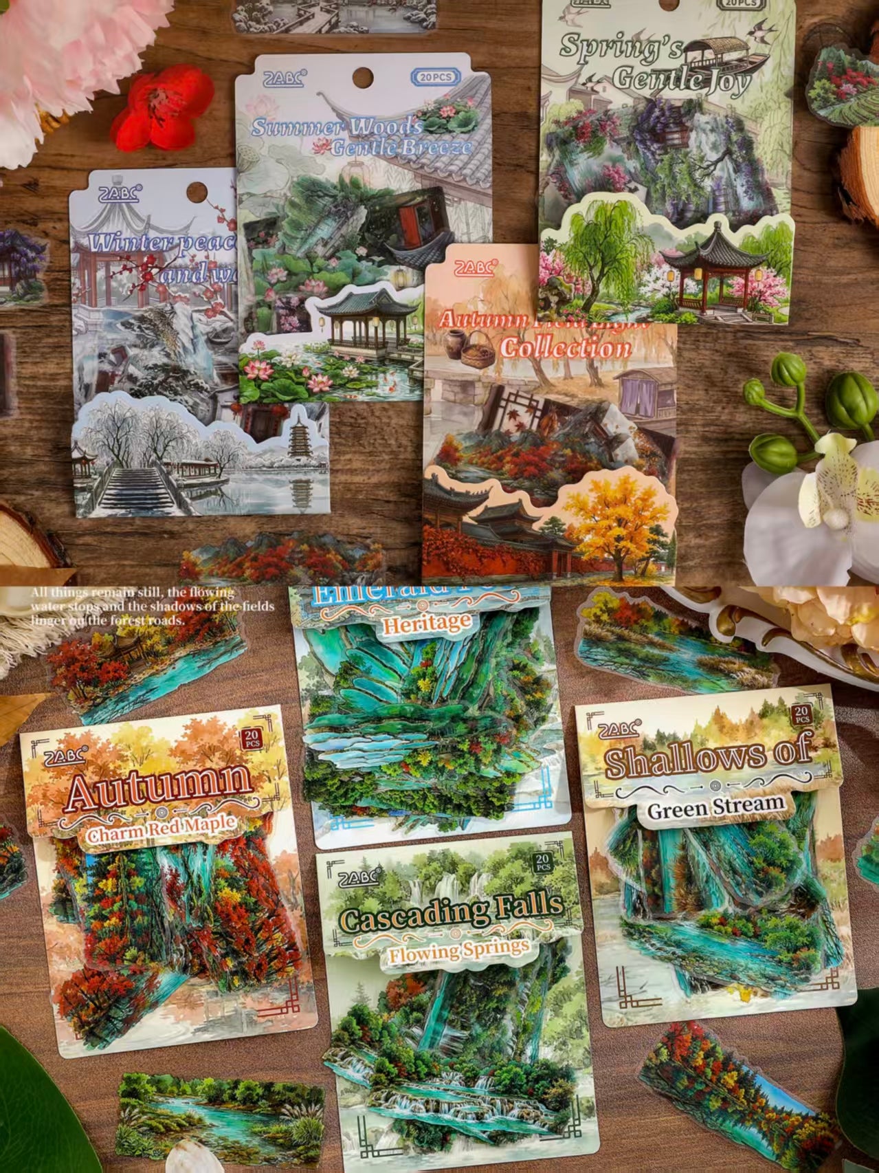 Journal landscape PET sticker packs