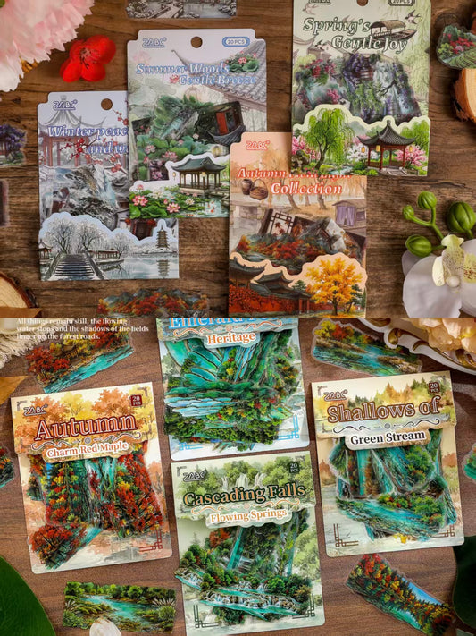 Journal landscape PET sticker packs