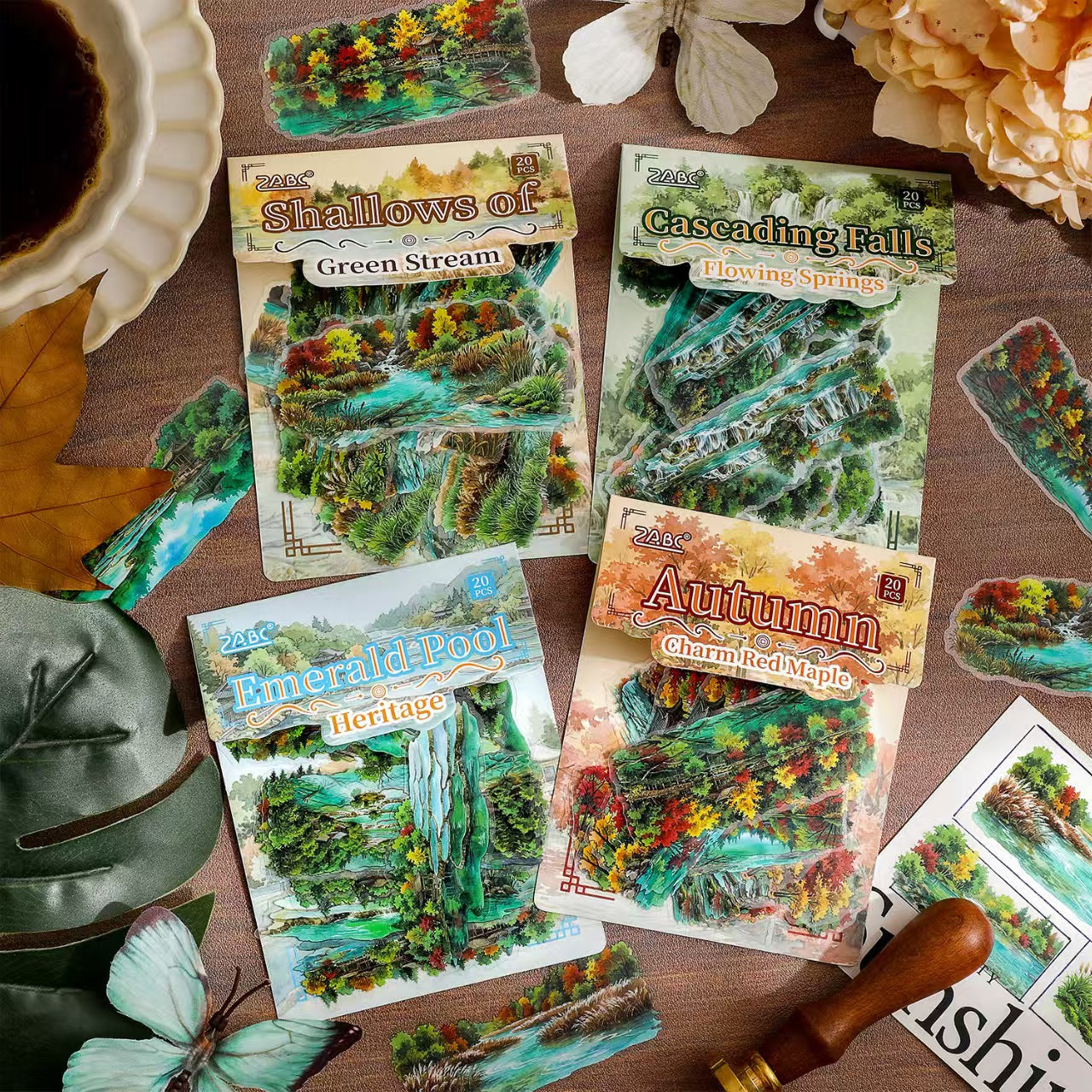 Journal landscape PET sticker packs