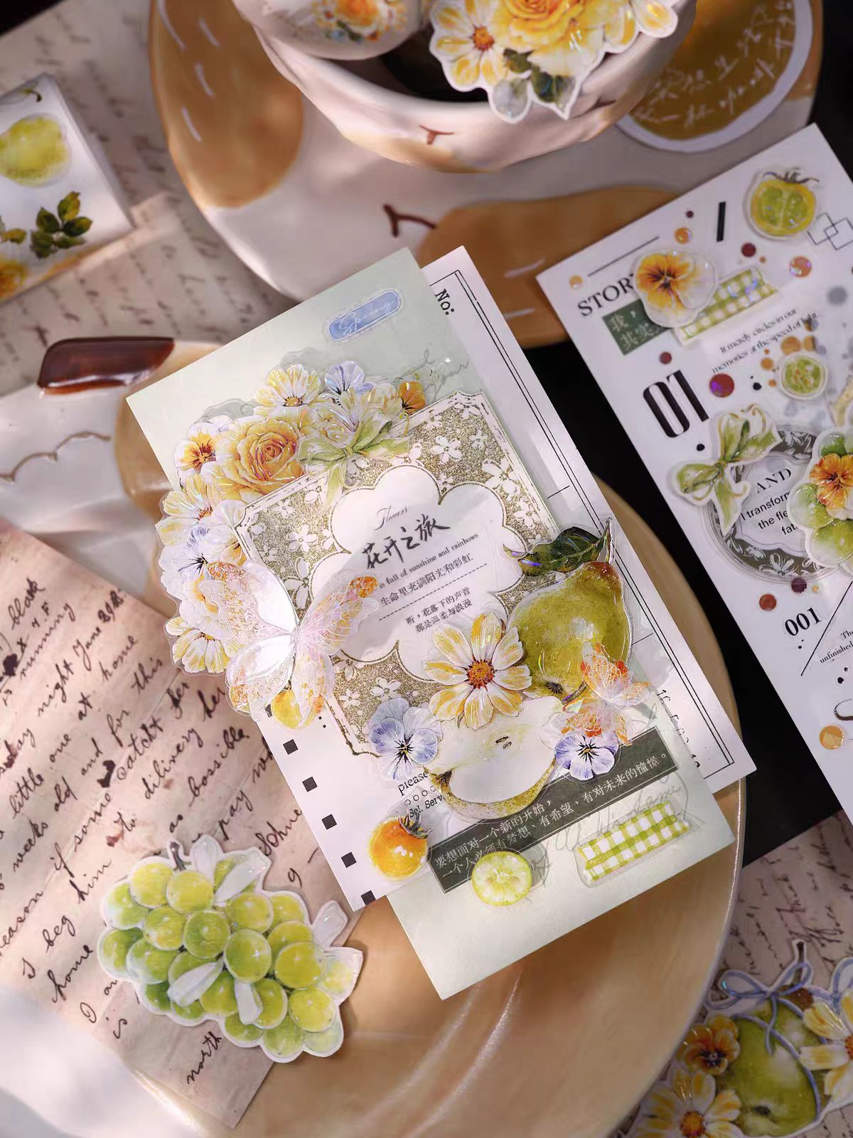 Journal pre-cut Shell light PET tape (Butterfly) 5.5cm*5m/roll