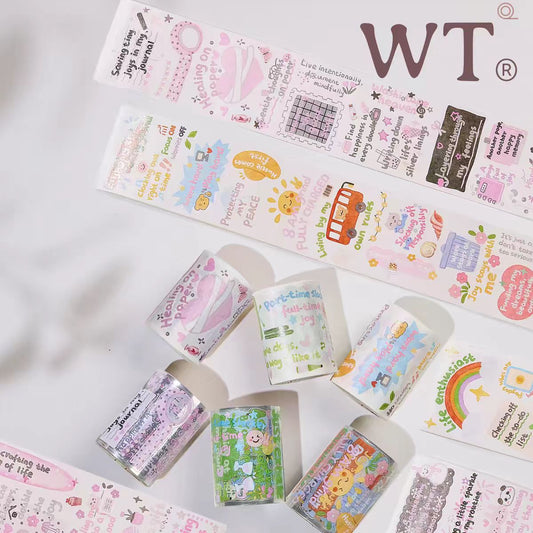 Journal pre-cut tape (Text）6cm*5m/roll