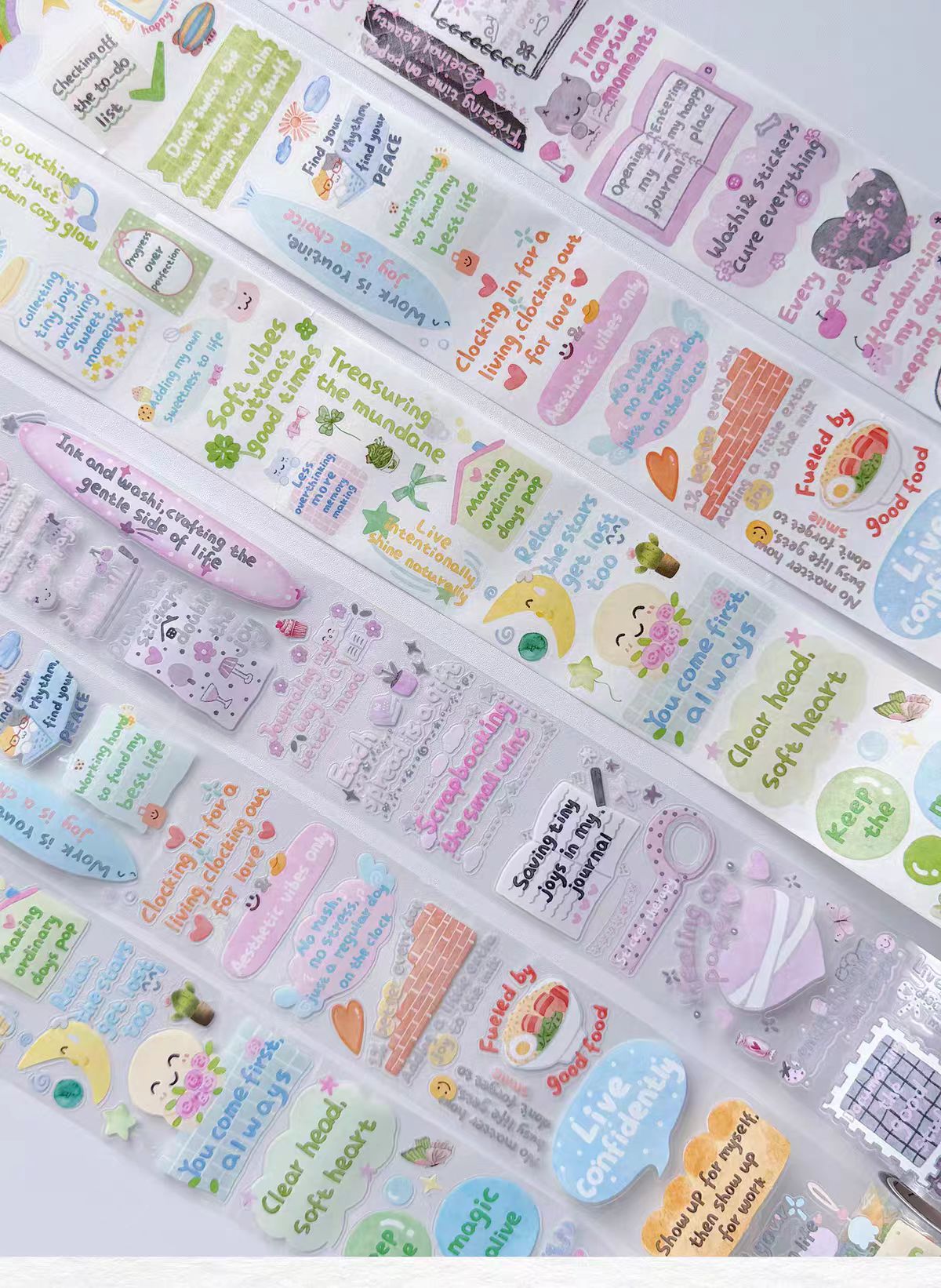 Journal pre-cut tape (Text）6cm*5m/roll