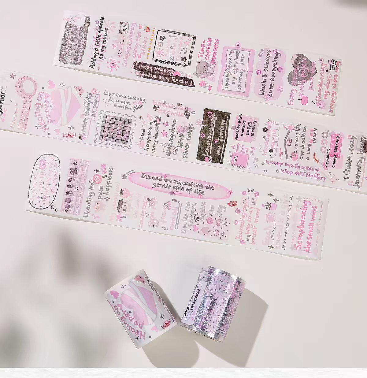 Journal pre-cut tape (Text）6cm*5m/roll