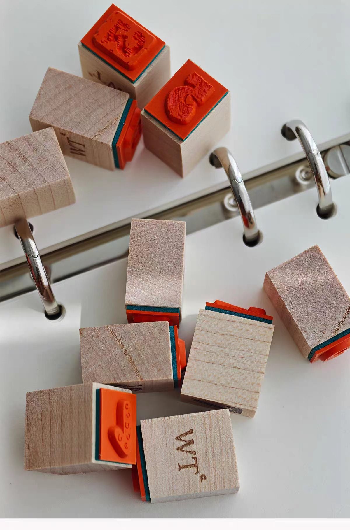 Wooden stamp (a set of 10 pcs)