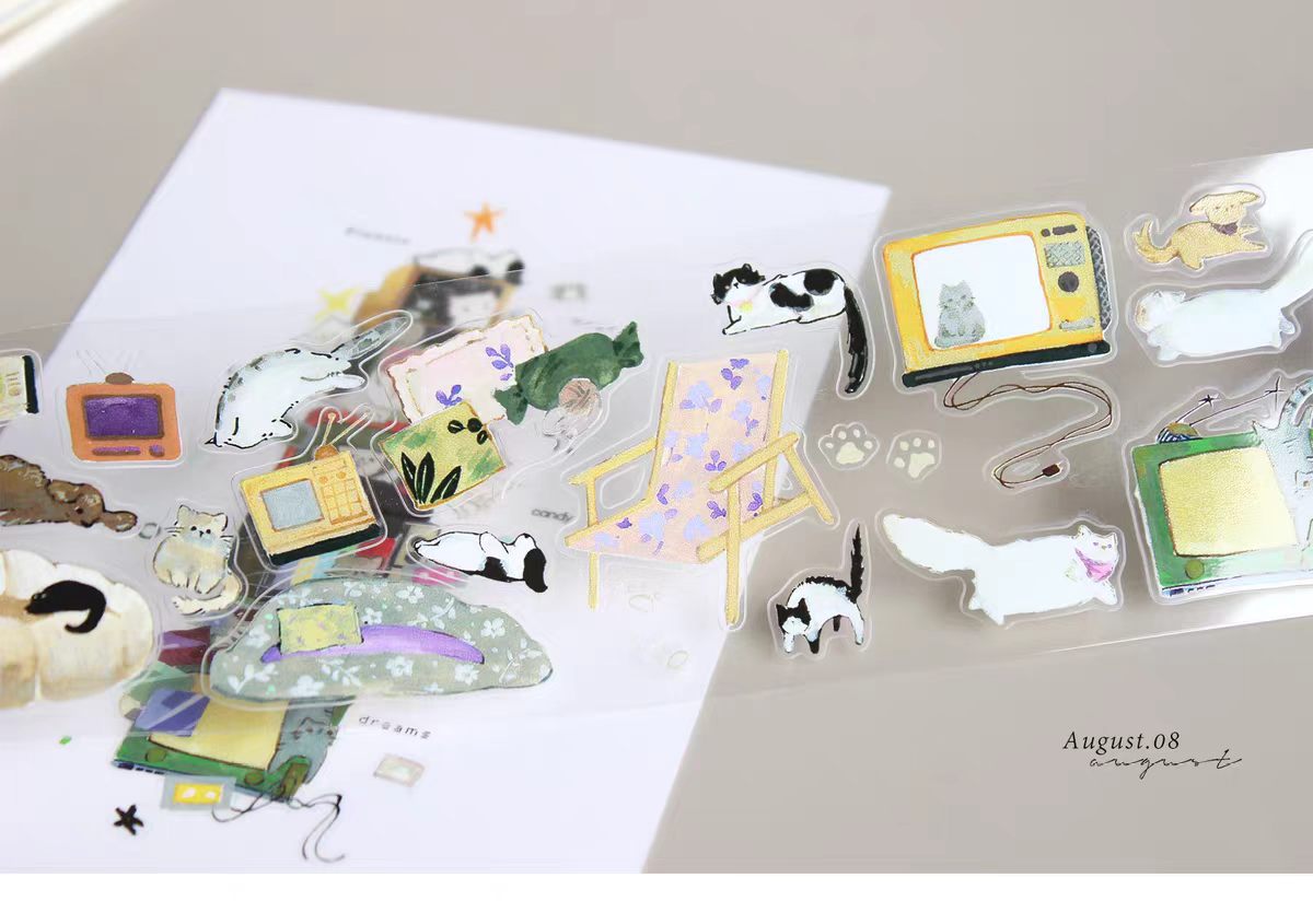 Journal tape (Cat and the Living Room）5.5cm*5m/roll