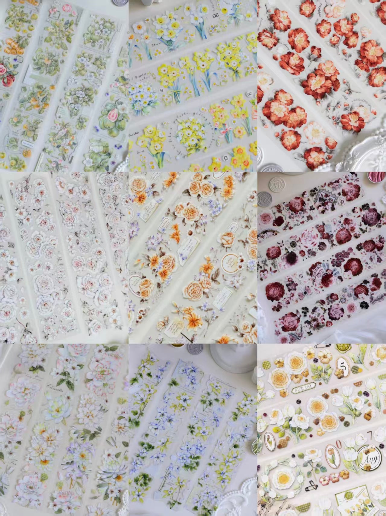 Journal flower PET tape (5m/roll)