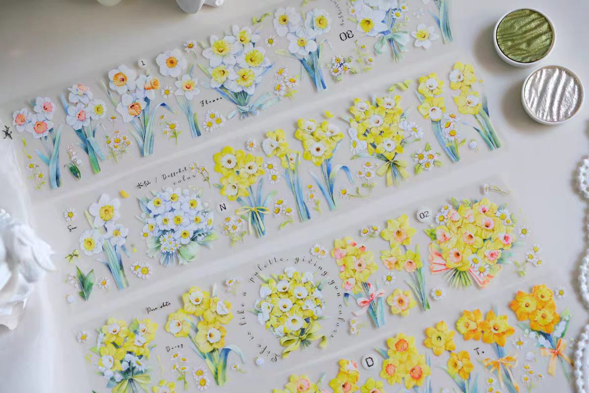 Journal flower PET tape (5m/roll)