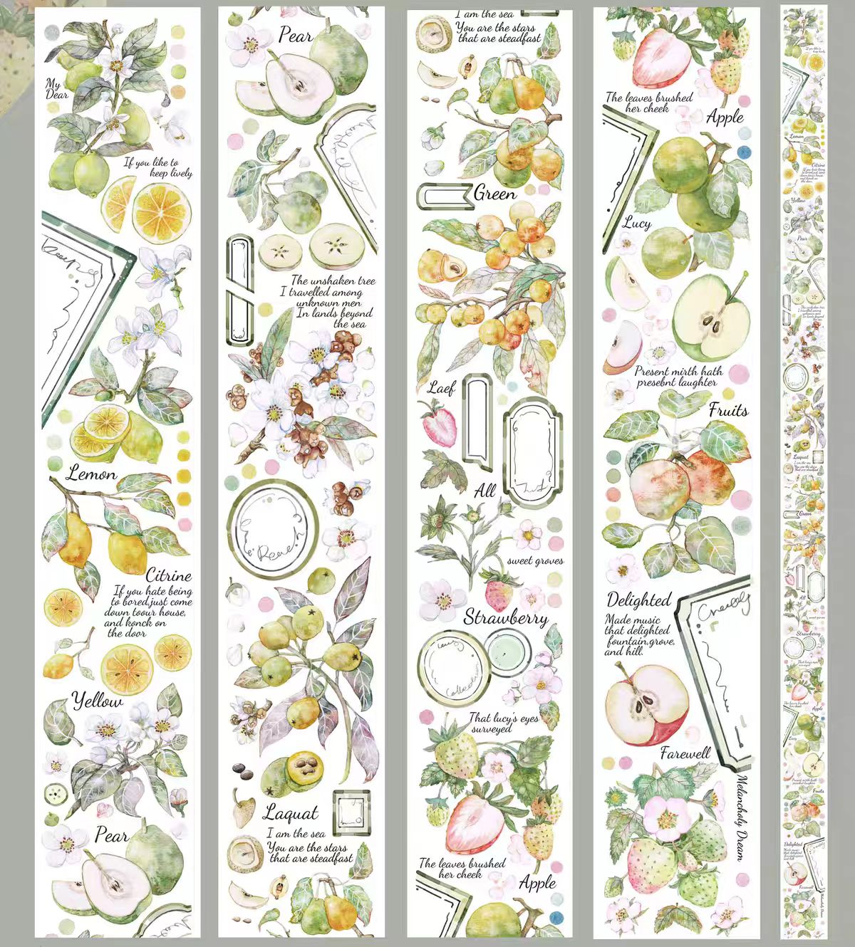 Journal flower PET tape (10m/roll)