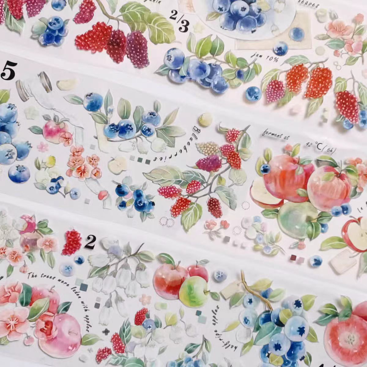 Journal flower PET tape (10m/roll)