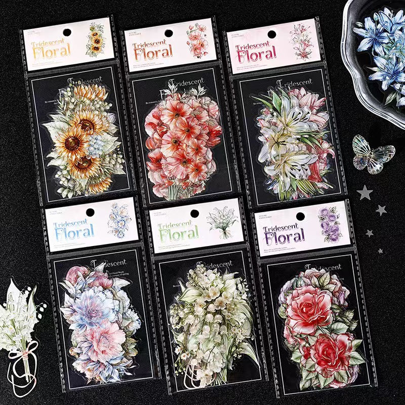 Journal flower PET sticker packs (10pcs/pack)
