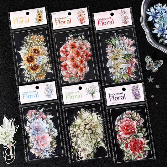 Journal flower PET sticker packs (10pcs/pack)