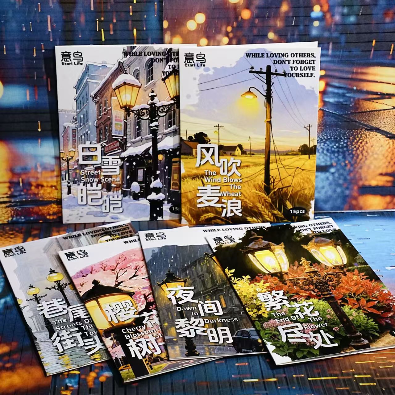 Journal landscape PET sticker packs (15pcs/pack)