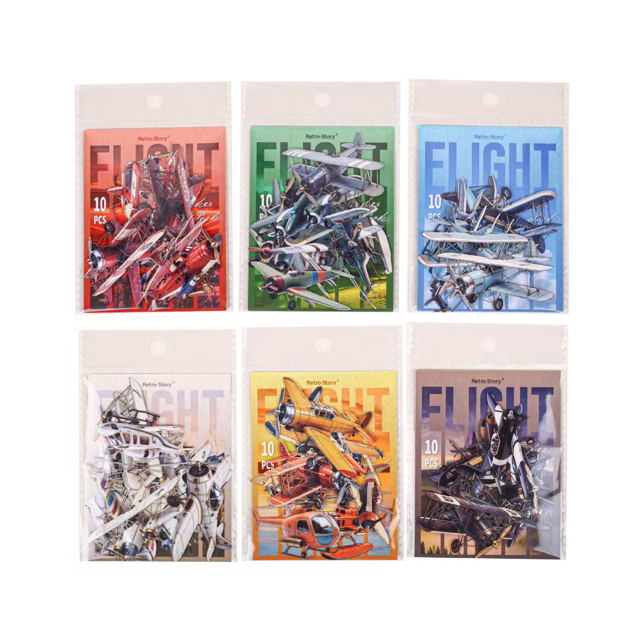 Journal hard card sticker packs (Plane)
